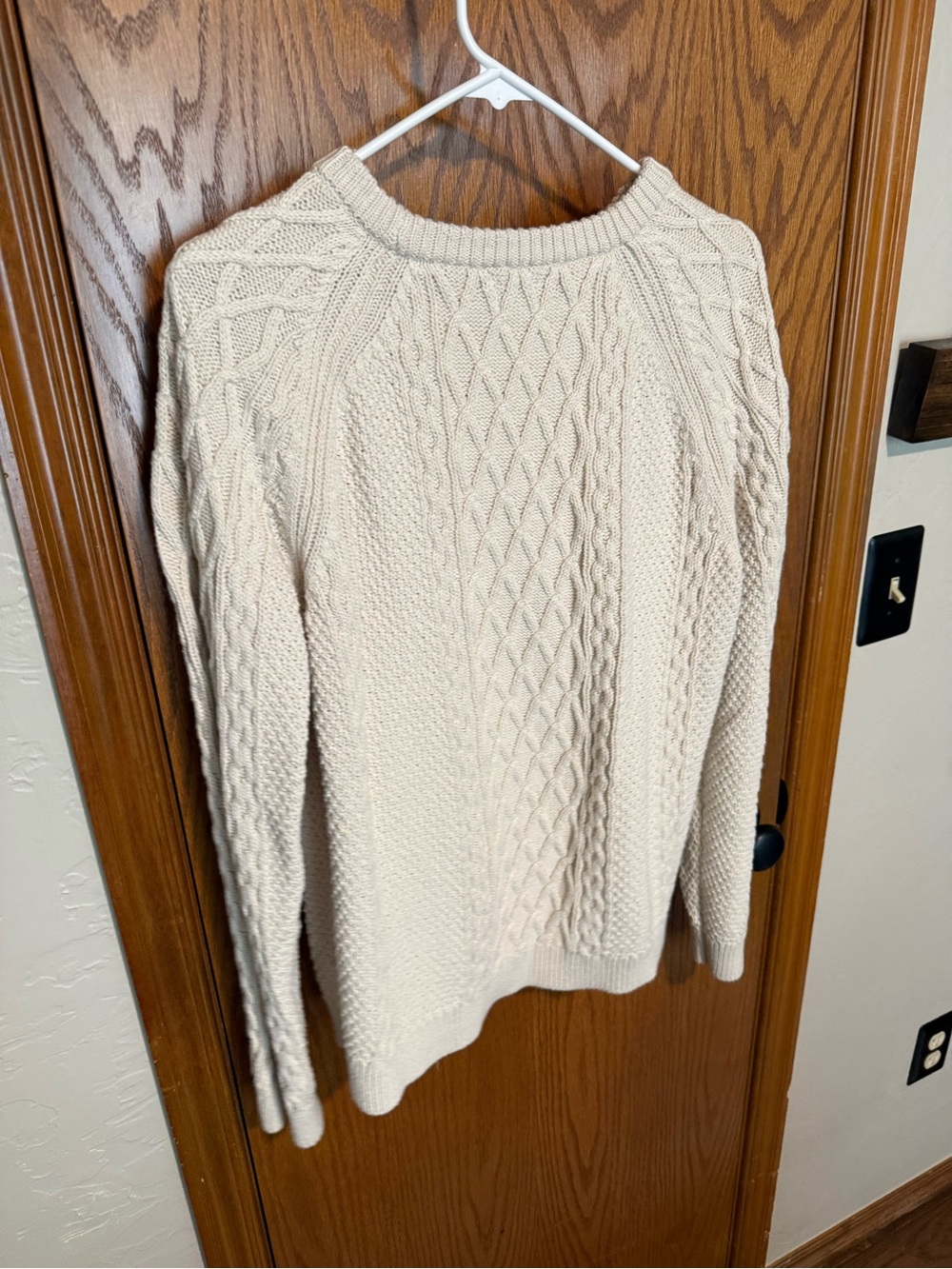 J Crew Cream Cable Knit Crewneck Sweater - Picture 5 of 5